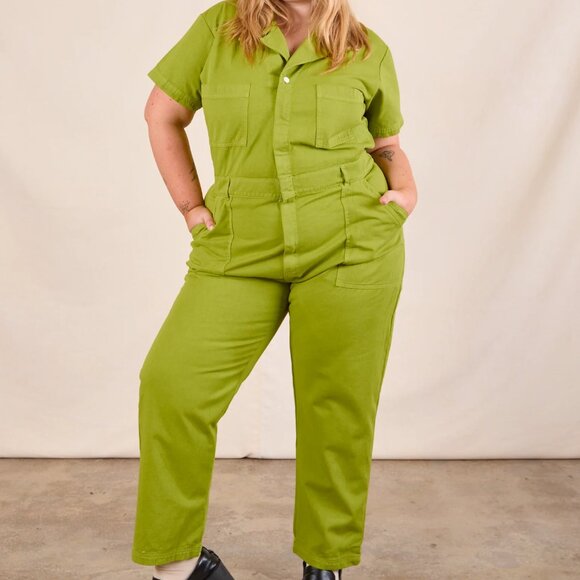 Big Bud Press Pants - NEW Big Bud Press Short-Sleeve Jumpsuit in Gross Green